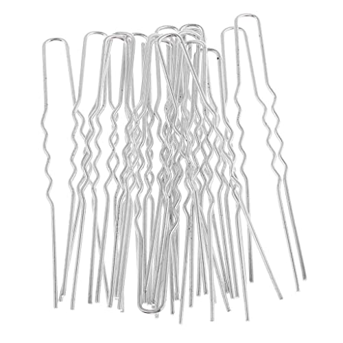 U-förmige Haarnadeln für Frauen – Metall-Haarspangen für Styling-Werkzeuge, Braut-Haar-Accessoires und Friseursalon – Gewicht und wiederverwendbare Haarnadeln – Schmuck – Weiß K, 20 Stück von Xiaojikuaipao