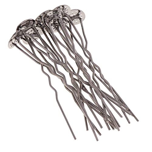 U-förmige Haarspangen, Wellen-Haarnadeln für Frauen, Gewichts-Metall-Haarstyling-Werkzeuge – für Brautfrisuren, Dutt-Haarnadeln und langes Haar-Accessoire, Schwarz, 10 Stück von Xiaojikuaipao