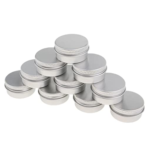 Wiederverwendbare Aluminium-Kosmetikdosen für Lippenbalsam und Glitzer, platzsparendes Reisebehälter-Set, Angelhaken-Box, für Make-up-Proben und DIY-Kerzen, A-10 ml, 3,5 x 1,8 cm, 10 Stück Wiederverwendbare Aluminium-Kosmetikdosen für Lippenbalsam und Glitzer, platzsparendes Reisebehälter-Set, Angelhaken-Box, für Make-up-Proben und DIY-Kerzen, A-10 ml, 3,5 x 1,8 cm, 10 Stück von Xiaojikuaipao