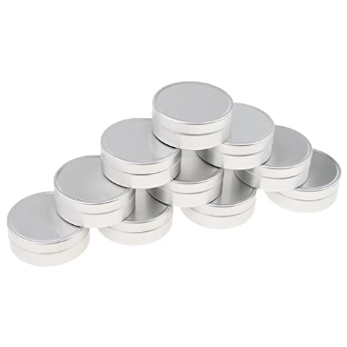 Wiederverwendbare Aluminium-Kosmetikdosen für Lippenbalsam und Glitzer, platzsparendes Reisebehälter-Set, Angelhaken-Box, für Make-up-Proben und DIY-Kerzen, B-10 ml, 4 x 1,4 cm, 10 Stück Wiederverwendbare Aluminium-Kosmetikdosen für Lippenbalsam und Glitzer, platzsparendes Reisebehälter-Set, Angelhaken-Box, für Make-up-Proben und DIY-Kerzen, B-10 ml, 4 x 1,4 cm, 10 Stück von Xiaojikuaipao