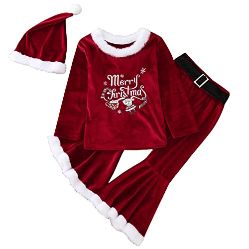 Xiaojiu Baby Mädchen Kleidung Outfit Neugeborenes Langarm Outfits Mein Erstes Weihnachten Baby Baby Mädchen Kleidung Set Weihnachten Baby Outfit Mädchen Weihnachtskleid Kinder Schneeanzug von Xiaojiu