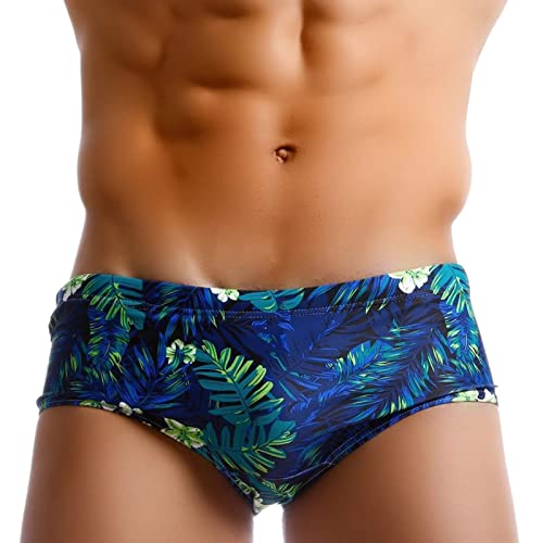 Xiaojiu Badehose Herren Badeslip Kurz Eng Schwimmhose Männer Slip Dessous Mini Bikini Schwimmhose Herren Badehose Eng Anliegend Badehose Schnelltrocknend Herren Herren Low Rise MES Grün 3XL von Xiaojiu