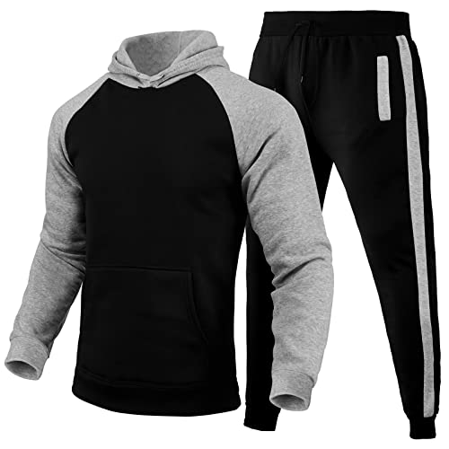 Xiaojiu Herren Jogginganzug Trainingsanzug Sportanzug 2 Piece Hoodie Sporthose Trainingsanzug Laufanzug Gym Freizeitanzug Baggy Tracksuit Trainingsanzug Herren Baumwolle Jogginganzug Frauen None von Xiaojiu