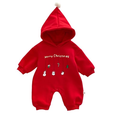 Xiaojiu Weihnachten Baby Outfits Baby Flanell Overall Winter Mein erstes Weihnachten Bekleidungsset Halloween Kostüm Jungen Mädchen Pyjama Neugeborenen Set Mädchen Newborn baby set Baby Outfit von Xiaojiu