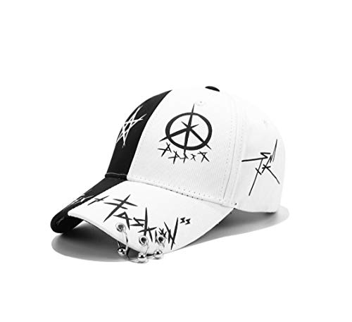 XibeiTrade Unisex Graffiti Baseball Cap Hiphop Schwarz Weiß Hut Mode für Männer Frauen von XibeiTrade