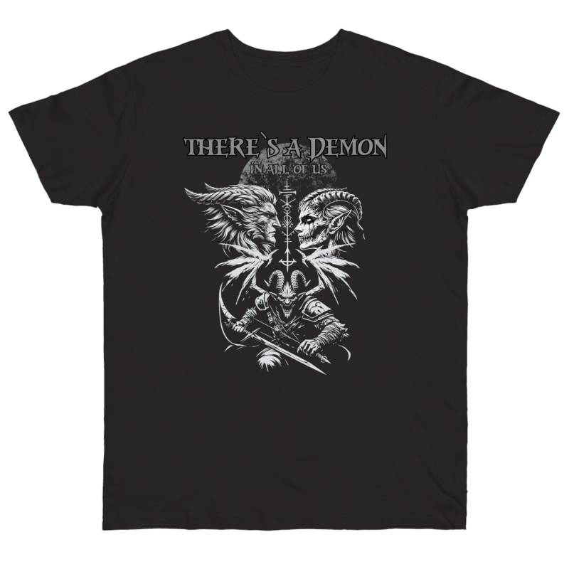 T-Shirt Dämon Theres A Demon in All Of Us Böse Mann Frau Kreatur Fantasy Monster Runen Kämpfer Seite T-Shirt Dämon Theres A Demon in All Of Us Böse Mann Frau Kreatur Fantasy Monster Runen Kämpfer Seite von XidusDesigns