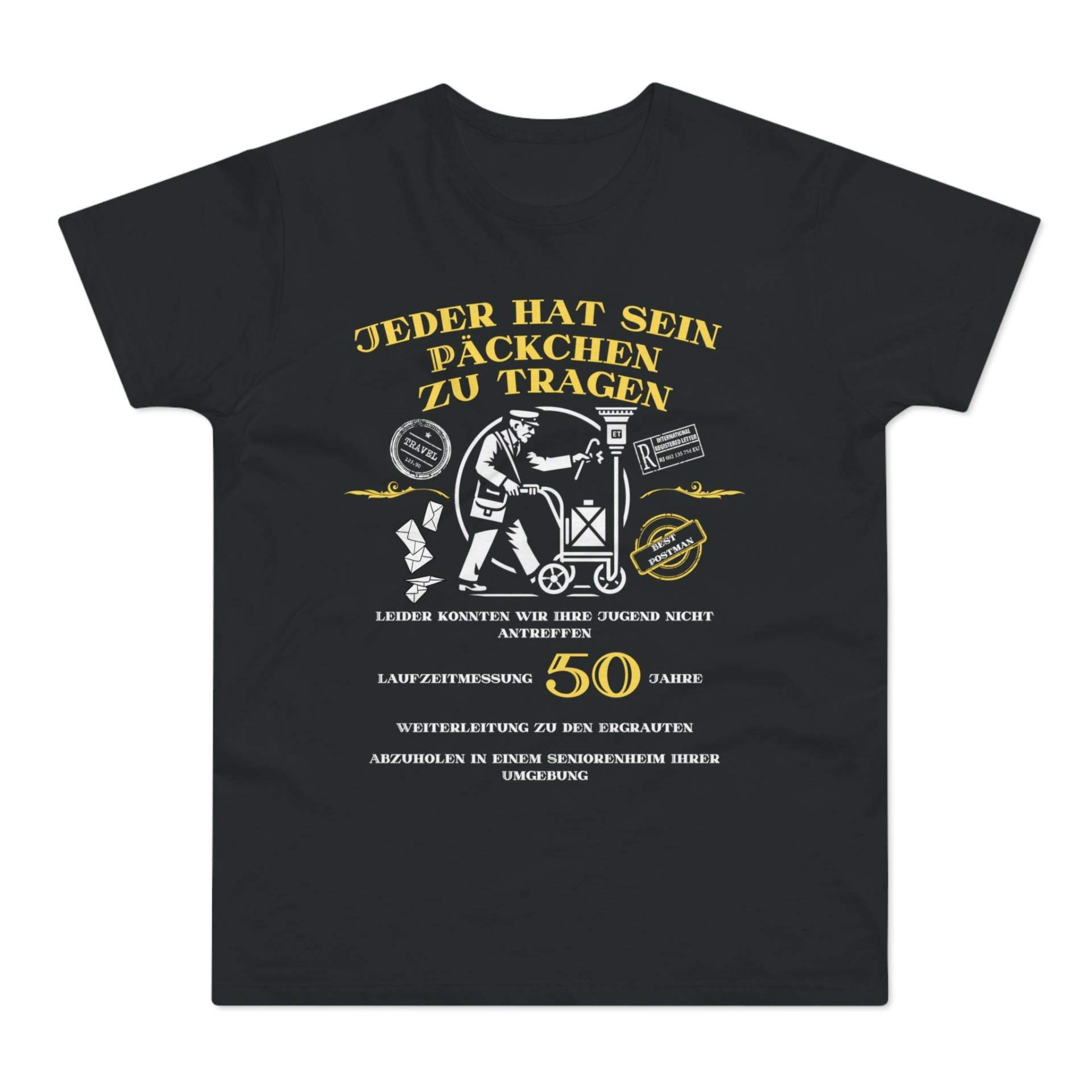 T-Shirt Postbote Paketbote Briefträger 50 Jahre Geburtstag Geschenk Mann Männer Best Postman T-Shirt Postbote Paketbote Briefträger 50 Jahre Geburtstag Geschenk Mann Männer Best Postman von XidusDesigns