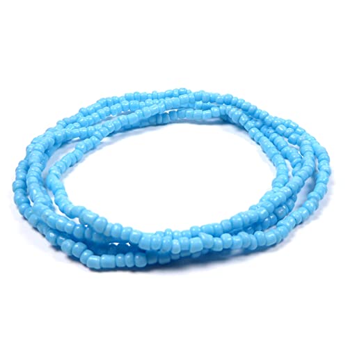 Boho Armband Halskette Fußkettchen in vielen Farben elastisch für Damen und Mädchen (Meerblau) von XieXie