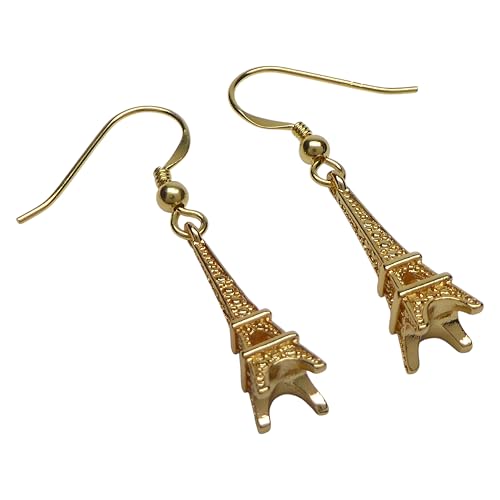 Vergoldete Eiffelturm Ohrringe – 925 Silber vergoldete Ohrhaken – Hypoallergen & hautverträglich – Paris Schmuck für Damen – Sicher für empfindliche Ohren Vergoldete Eiffelturm Ohrringe – 925 Silber vergoldete Ohrhaken – Hypoallergen & hautverträglich – Paris Schmuck für Damen – Sicher für empfindliche Ohren von XieXie