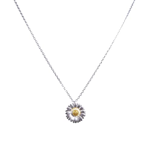 XieXie 925 Silber Kette mit einem Gänseblümchen 45cm für Damen und Mädchen von XieXie