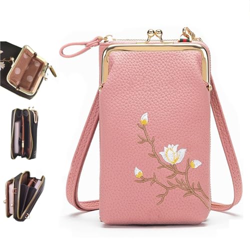 Damen-Umhängetasche mit Handyhalter Forever Savour-Stickerei Mobile Umhängetasche(03,A) von Xifyjus
