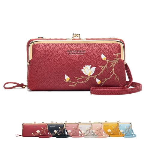 Xifyjus Damen-Umhängetasche mit Handyhalter Forever Savour-Stickerei Mobile Umhängetasche(07,B) von Xifyjus