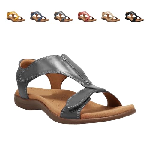 Xifyjus Orthowalkway Bequeme Sandalen for Damen, 2025 Neue Atmungsaktive Mesh-Flip-Flops, Relief-Wanderschuhe(Beige+Red_39) von Xifyjus