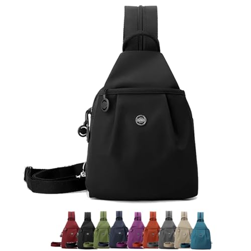 Xifyjus Wasserdichte 2-Wege-Pendlertasche, Umwandelbare Reisetasche für Damen Oxford Große Kapazität Umwandelbare Umhängetaschen Stilvolle Diebstahlsichere Reisetasche Effizientes(Schwarz) von Xifyjus