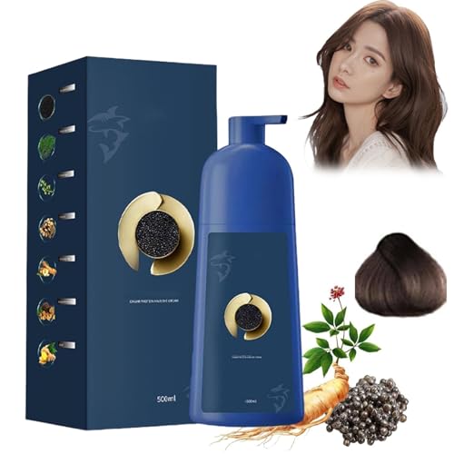 Zhihuashi Haarfärbecreme auf Pflanzenbasis, Zhihuashi Bubble Dye Shampoo, Qiweitang Bubble Plant Haarfärbeshampoo, Zhihuashi Caviar Protein Haarfärbemittel für Frauen und Männer(Chestnut Brown) von Xifyjus