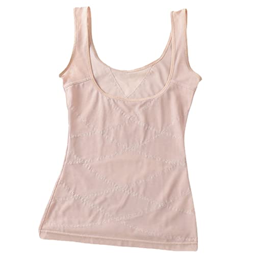 Damen Ultra Dünn Unterbrust Offene Brust Shapewear Weste für Frauen Shaping Control Vest Tops Slimming Tummy Control Camisole Compression Tank Body Shaper,Aprikose,40 Damen Ultra Dünn Unterbrust Offene Brust Shapewear Weste für Frauen Shaping Control Vest Tops Slimming Tummy Control Camisole Compression Tank Body Shaper,Aprikose,40 von XiinxiGo