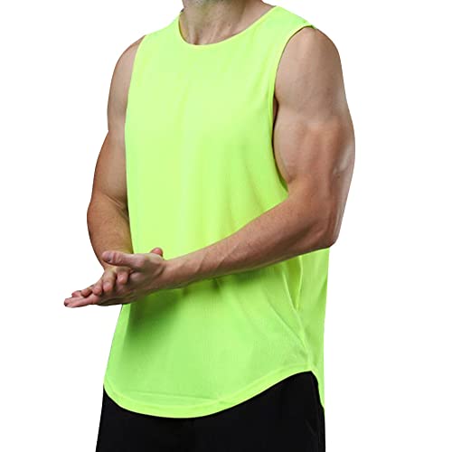 XiinxiGo Tops für Herren Tank Top Sport Sommer Tanktop Schnelltrocknendes Muskelshirt Achselshirts Ärmelloses Fitness Shirt,Grün 2,XXL von XiinxiGo