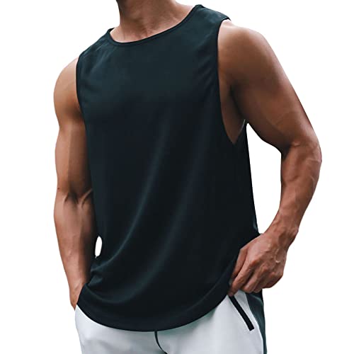 XiinxiGo Tops für Herren Tank Top Sport Sommer Tanktop Schnelltrocknendes Muskelshirt Achselshirts Ärmelloses Fitness Shirt,Schwarz,3XL, Maria von XiinxiGo