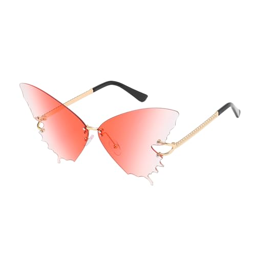 Xijobido Damensonnennenbrillen - Outdoor Brille,UV-Schutz Blendschutz Randlose Brille für Frauen Outdoor Autofahren Urlaub Festival Sommer von Xijobido