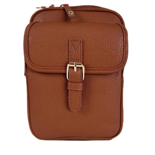 Xijobido Kleine Schultertasche - Diebstahlsichere Ledertasche,Integriertes Portemonnaie Mit 10 Kartenfächern Verstellbarer Trageriemen Lederetui Für Damen Alltag Freizeit Feiern von Xijobido