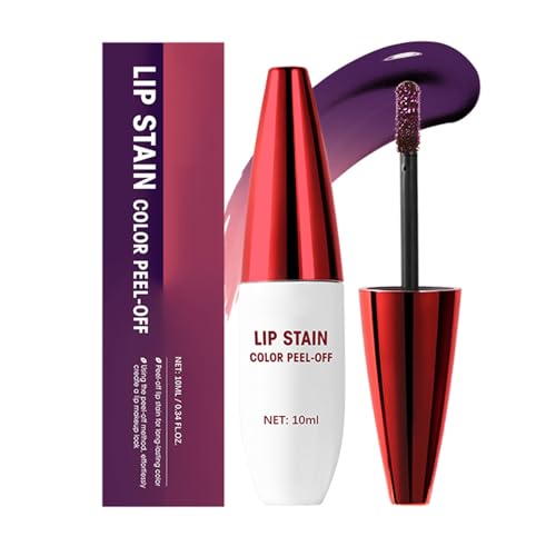 Xijobido Peel Off Lippenstift, Langanhaltender Lip Gloss, Langanhaltender Nicht Klebender Lippenmakeup Glanz, Nicht Klebende Pflegende Lippen Makeup Lippenstift von Xijobido