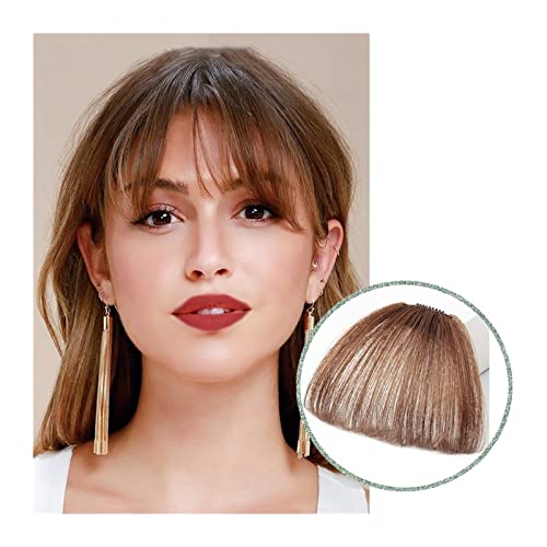 Clip in Pony Pony Haarspange In Air Bangs Dünne Gefälschte Fransen Natürliche Gerade Synthetische Ordentliche Haar Bang Zubehör for Mädchen Unsichtbare Natürliche 4 Farben Haarteile (Color : Air bang von Xilin-872