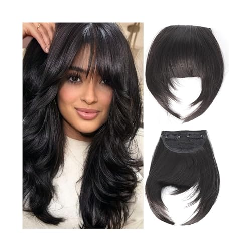 Clip in Pony Synthetische Haar-Frange-Pony-Clip-in-Haarverlängerungen, natürliches Kunsthaar, stumpfer Pony for Frauen, Haar-Accessoires for den täglichen Gebrauch Haarteile(4) von Xilin-872