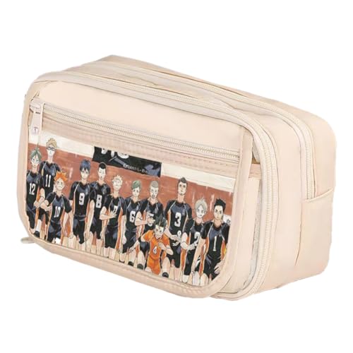 Ximman Anime Shoyo Hinata Federmäppchen Tobio Kageyama Schreibwaren Tasche Kuroo Tetsurou Stift Punch Anime Cartoon 3D Gedruckt Große Aufbewahrung Federmäppchen Schüler Schulsaison Praktisches von Ximman