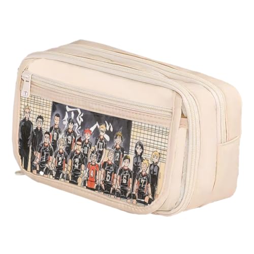 Ximman Anime Shoyo Hinata Federmäppchen Tobio Kageyama Schreibwaren Tasche Kuroo Tetsurou Stift Punch Anime Cartoon 3D Gedruckt Große Aufbewahrung Federmäppchen Schüler Schulsaison Praktisches von Ximman