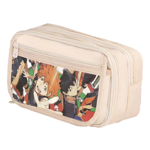 Ximman Anime Shoyo Hinata Federmäppchen Tobio Kageyama Schreibwaren Tasche Kuroo Tetsurou Stift Punch Anime Cartoon 3D Gedruckt Große Aufbewahrung Federmäppchen Schüler Schulsaison Praktisches von Ximman