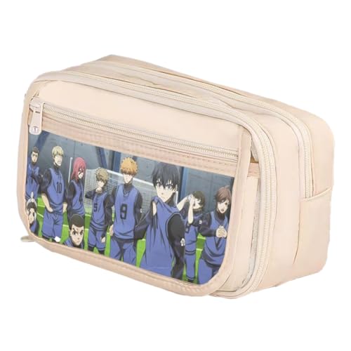 Ximman Isagi Yoichi Federmäppchen Anime REO Mikage Merch Pen Punch Seishiro Nagi Schreibwarenetui 3D-gedruckte Stifttasche Schüler Schulsaison Große Kapazität Aufbewahrungstasche Stiftebox von Ximman