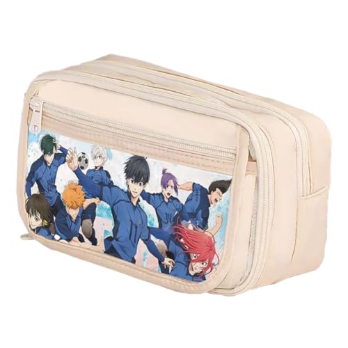 Ximman Isagi Yoichi Federmäppchen Anime REO Mikage Merch Pen Punch Seishiro Nagi Schreibwarenetui 3D-gedruckte Stifttasche Schüler Schulsaison Große Kapazität Aufbewahrungstasche Stiftebox von Ximman