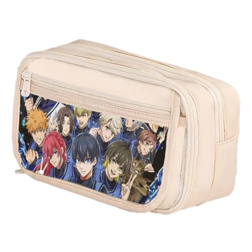 Ximman Isagi Yoichi Federmäppchen Anime REO Mikage Merch Pen Punch Seishiro Nagi Schreibwarenetui 3D-gedruckte Stifttasche Schüler Schulsaison Große Kapazität Aufbewahrungstasche Stiftebox von Ximman