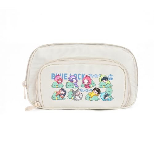 Ximman Isagi Yoichi Federmäppchen Rin Itoshi Schreibwarenetui Anime Stifttasche Seishiro Nagi Große Kapazität Federmäppchen Anime Leinwand Taschen Studenten Schulsaison Geschenk Bürobedarf Fans von Ximman