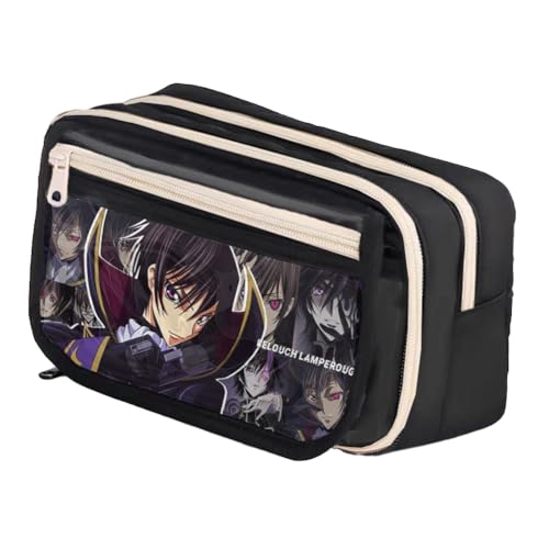 Ximman Lelouch Lamperouge Federmäppchen Lelouch Lamperouge Schreibwarentasche Anime Merch Lulu Stifttasche Student Schulsaison Große Kapazität Aufbewahrungstaschen Stiftebox Geburtstagsgeschenk von Ximman