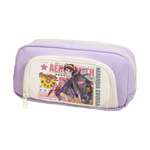 Ximman Star Platinum Federmäppchen Anime Joseph Joestar Merch Pen Punch Kira Yoshikage Schreibwarenetui 3D bedruckte Stifttasche Schüler Schulsaison Große Kapazität Aufbewahrungstasche Stiftebox von Ximman