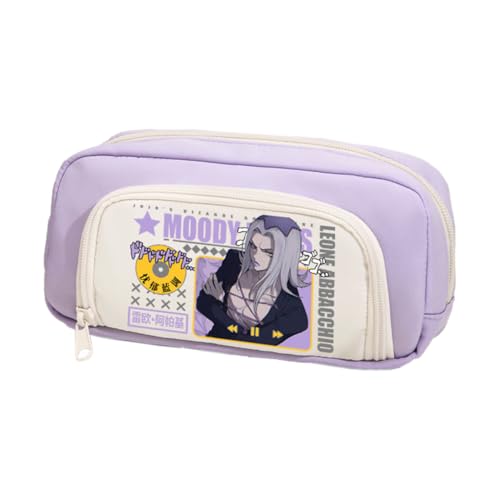 Ximman Star Platinum Federmäppchen Anime Joseph Joestar Merch Pen Punch Kira Yoshikage Schreibwarenetui 3D bedruckte Stifttasche Schüler Schulsaison Große Kapazität Aufbewahrungstasche Stiftebox von Ximman