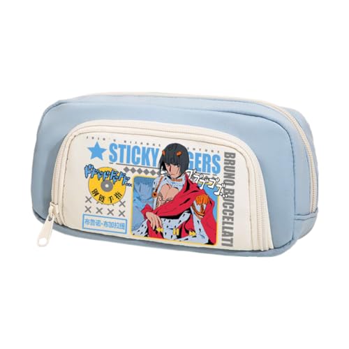 Ximman Star Platinum Federmäppchen Anime Joseph Joestar Merch Pen Punch Kira Yoshikage Schreibwarenetui 3D bedruckte Stifttasche Schüler Schulsaison Große Kapazität Aufbewahrungstasche Stiftebox von Ximman
