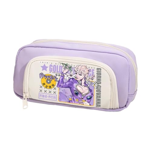 Ximman Star Platinum Federmäppchen Anime Joseph Joestar Merch Pen Punch Kira Yoshikage Schreibwarenetui 3D bedruckte Stifttasche Schüler Schulsaison Große Kapazität Aufbewahrungstasche Stiftebox von Ximman