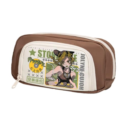 Ximman Star Platinum Federmäppchen Anime Joseph Joestar Merch Pen Punch Kira Yoshikage Schreibwarenetui 3D bedruckte Stifttasche Schüler Schulsaison Große Kapazität Aufbewahrungstasche Stiftebox von Ximman