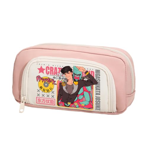 Ximman Star Platinum Federmäppchen Anime Joseph Joestar Merch Pen Punch Kira Yoshikage Schreibwarenetui 3D bedruckte Stifttasche Schüler Schulsaison Große Kapazität Aufbewahrungstasche Stiftebox von Ximman