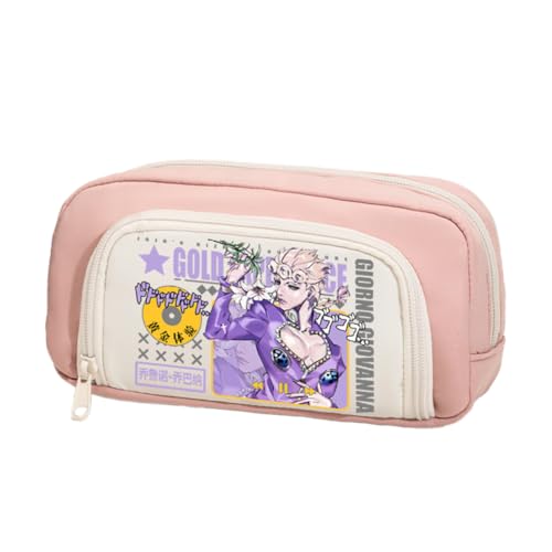 Ximman Star Platinum Federmäppchen Anime Joseph Joestar Merch Pen Punch Kira Yoshikage Schreibwarenetui 3D bedruckte Stifttasche Schüler Schulsaison Große Kapazität Aufbewahrungstasche Stiftebox von Ximman
