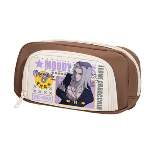 Ximman Star Platinum Federmäppchen Anime Joseph Joestar Merch Pen Punch Kira Yoshikage Schreibwarenetui 3D bedruckte Stifttasche Schüler Schulsaison Große Kapazität Aufbewahrungstasche Stiftebox von Ximman
