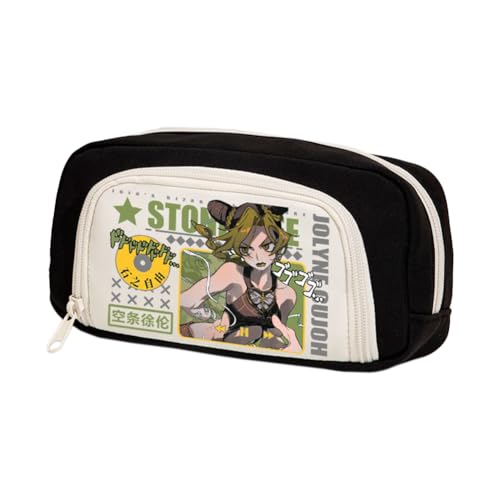 Ximman Star Platinum Federmäppchen Anime Joseph Joestar Merch Pen Punch Kira Yoshikage Schreibwarenetui 3D bedruckte Stifttasche Schüler Schulsaison Große Kapazität Aufbewahrungstasche Stiftebox von Ximman