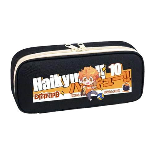 Ximman Tobio Kageyama Federmäppchen Anime Merch Shoyo Hinata Schreibwaren Tasche Kuroo Tetsurou Große Aufbewahrung Federmäppchen Schüler Schulsaison Stift Punch Box Geburtstagsgeschenk, Schwarz 3, 22 von Ximman