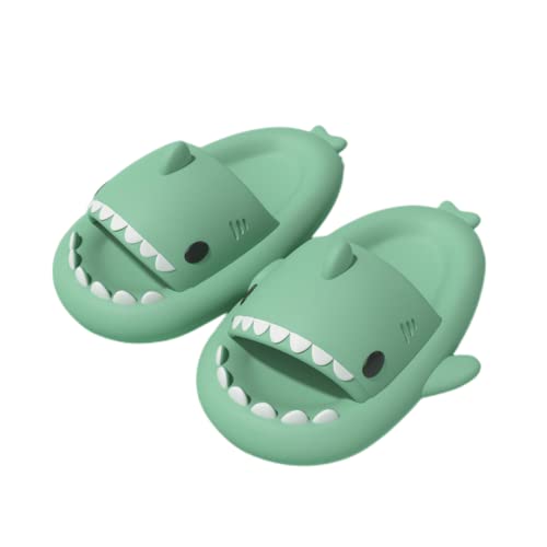 XinCDD Cloud Shark Slides, weiche Hai Sandalen, Pantoffeln aus Cartoon für Männer und Frauen (Grün 2, adult, women, numeric_38, numeric_range, eu_footwear_size_system, numeric_39, medium) von XinCDD