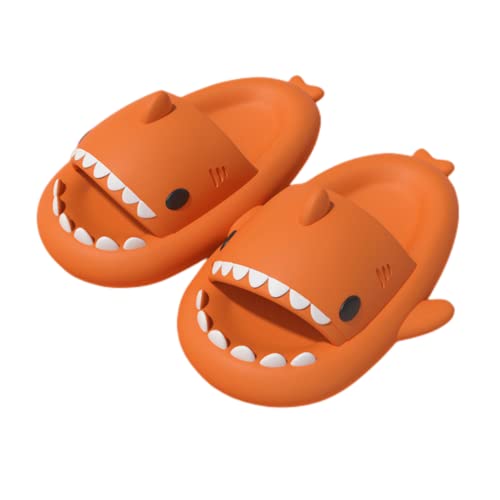 XinCDD Cloud Shark Slides, weiche Hai Sandalen, Pantoffeln aus Cartoon für Männer und Frauen (Orange, adult, women, numeric_42, numeric_range, eu_footwear_size_system, numeric_43, medium) von XinCDD