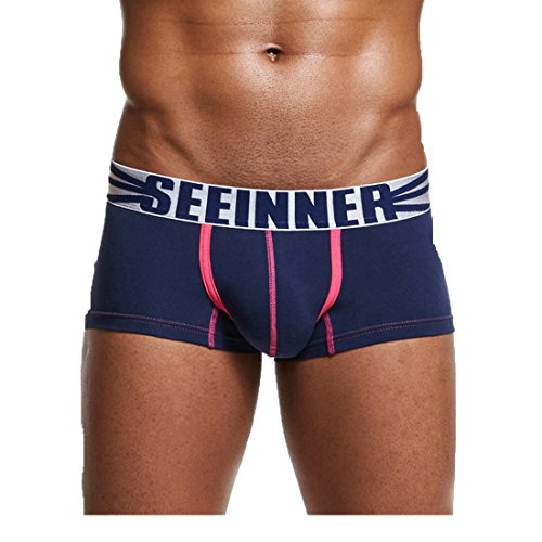 Herren Boxershort Xinan Soft Slips Underpants (XL, Marine) von Xinan Boxershorts