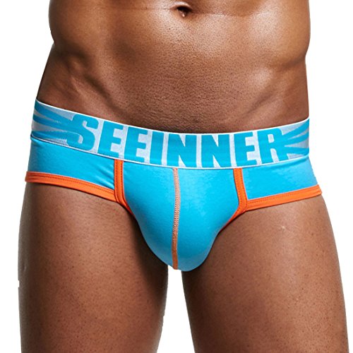 Herren Boxershort Xinan sexy Unterwäsche Soft Slips (L, Himmelblau) von Xinan Boxershorts