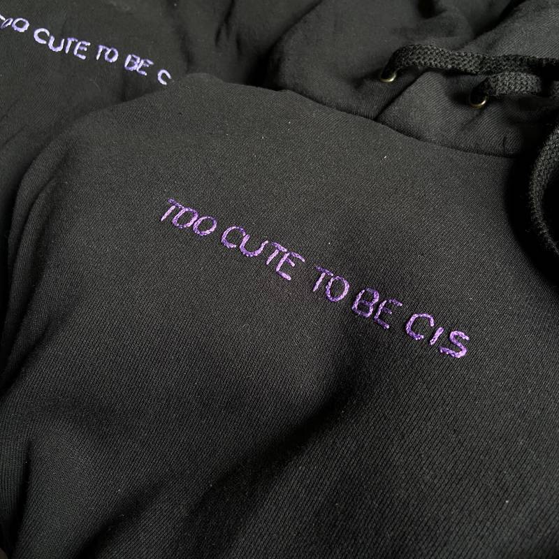 Too Cute To Be Cis | Lavendel Kapuzenpullover Too Cute To Be Cis | Lavendel Kapuzenpullover von XinanPandan